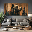 Rustic Bear Wall Art Canvas Print – Woodland Wildlife by MyGreatCanvas | Canvas Wall Art Prints | Photo Prints & Wall Decor