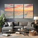 Sunset Beach Wall Art Canvas Print – Soft Coastal by MyGreatCanvas | Canvas Wall Art Prints | Photo Prints & Wall Decor