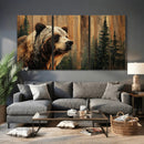 Grizzly Bear Wall Art Canvas Print, Rustic Wildlife Bear by MyGreatCanvas | Canvas Wall Art Prints | Photo Prints & Wall Decor