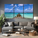 Caribbean Ocean Pier Seascape Wall Art Canvas Print, by MyGreatCanvas | Canvas Wall Art Prints | Photo Prints & Wall Decor
