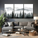 Misty Pine Forest Mountain Landscape Wall Art Canvas Print by MyGreatCanvas | Canvas Wall Art Prints | Photo Prints & Wall Decor