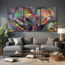 Graffiti Football Helmets Wall Art Canvas Print, Urban by MyGreatCanvas | Canvas Wall Art Prints | Photo Prints & Wall Decor