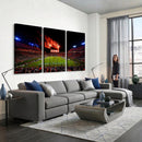 Auburn Stadium Wall Art Canvas Print, College Football Night