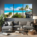 Tropical Beach Wall Art Canvas Print, Palm Tree Ocean by MyGreatCanvas | Canvas Wall Art Prints | Photo Prints & Wall Decor