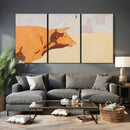 Minimal Longhorn Bull Wall Art Canvas Print, Neutral Western by MyGreatCanvas | Canvas Wall Art Prints | Photo Prints & Wall Decor