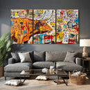 Basquiat Style Bull Graffiti Wall Art Canvas Print, Street by MyGreatCanvas | Canvas Wall Art Prints | Photo Prints & Wall Decor