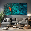 Turquoise Ocean Boat Wall Art Canvas Print by MyGreatCanvas | Canvas Wall Art Prints | Photo Prints & Wall Decor