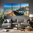 Coastal Fishing Boats Wall Art Canvas Print, Sunset Beach by MyGreatCanvas | Canvas Wall Art Prints | Photo Prints & Wall Decor