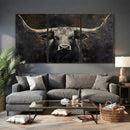 Rustic Longhorn Bull Wall Art Canvas Print – Vintage Western by MyGreatCanvas | Canvas Wall Art Prints | Photo Prints & Wall Decor