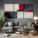 Navy Red Abstract Wall Art Canvas Print, Modern Luxury by MyGreatCanvas | Canvas Wall Art Prints | Photo Prints & Wall Decor