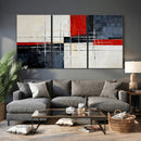 Navy Red Abstract Wall Art Canvas Print, Modern Luxury by MyGreatCanvas | Canvas Wall Art Prints | Photo Prints & Wall Decor