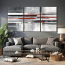 Gray Red Abstract Wall Art Canvas Print, Modern Abstract by MyGreatCanvas | Canvas Wall Art Prints | Photo Prints & Wall Decor