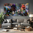 Graffiti Baseball Player Street Art Wall Art Canvas Print by MyGreatCanvas | Canvas Wall Art Prints | Photo Prints & Wall Decor