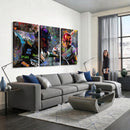 Graffiti Baseball Player Street Art Wall Art Canvas Print