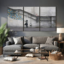 Banksy Girl with Butterflies Street Art Wall Art Canvas by MyGreatCanvas | Canvas Wall Art Prints | Photo Prints & Wall Decor