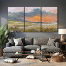 Mountain Sunset Wall Art Canvas Print Vintage Landscape by MyGreatCanvas | Canvas Wall Art Prints | Photo Prints & Wall Decor