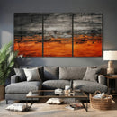 Black Orange Abstract Wall Art Canvas Print Modern Textured by MyGreatCanvas | Canvas Wall Art Prints | Photo Prints & Wall Decor