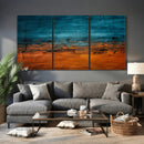 Teal Orange Abstract Wall Art Canvas Print Modern Large by MyGreatCanvas | Canvas Wall Art Prints | Photo Prints & Wall Decor