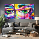 Colorful Abstract Face Wall Art Canvas Print – Modern Pop by MyGreatCanvas | Canvas Wall Art Prints | Photo Prints & Wall Decor