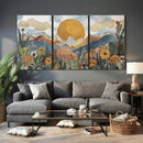Boho Mountain Landscape Large Wall Art, Horizontal Gold by MyGreatCanvas | Canvas Wall Art Prints | Photo Prints & Wall Decor