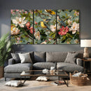 Vintage Birds and Flowers Wide Wall Art: Extra Large by MyGreatCanvas | Canvas Wall Art Prints | Photo Prints & Wall Decor