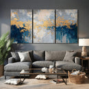 Blue Gold Abstract Large Framed Canvas Wall Art, Modern by MyGreatCanvas | Canvas Wall Art Prints | Photo Prints & Wall Decor