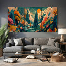 Colorful Japanese Landscape Print: Maximalist Panoramic Wall by MyGreatCanvas | Canvas Wall Art Prints | Photo Prints & Wall Decor