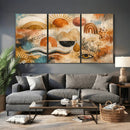 Geometric Boho Abstract Wall Art Canvas Print, Orange Blue by MyGreatCanvas | Canvas Wall Art Prints | Photo Prints & Wall Decor