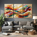 Geometric Abstract Wall Art Canvas Print, Orange Blue by MyGreatCanvas | Canvas Wall Art Prints | Photo Prints & Wall Decor