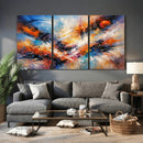Lyrical Abstraction Wall Art Canvas Print, Orange Blue by MyGreatCanvas | Canvas Wall Art Prints | Photo Prints & Wall Decor