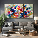 Geometric Abstract Wall Art Canvas Print, Orange Blue by MyGreatCanvas | Canvas Wall Art Prints | Photo Prints & Wall Decor