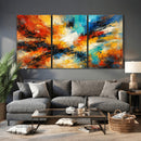 Lyrical Abstract Wall Art Canvas Print, Orange Blue Abstract by MyGreatCanvas | Canvas Wall Art Prints | Photo Prints & Wall Decor