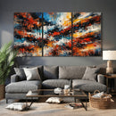 Lyrical Abstrac Wall Art Canvas Print, Orange Blue Abstract by MyGreatCanvas | Canvas Wall Art Prints | Photo Prints & Wall Decor