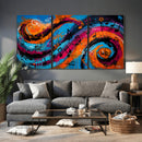 Geometric Abstract Wall Art Canvas Print, Orange Blue by MyGreatCanvas | Canvas Wall Art Prints | Photo Prints & Wall Decor
