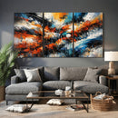 Geometric Abstract Wall Art Canvas Print, Orange Blue by MyGreatCanvas | Canvas Wall Art Prints | Photo Prints & Wall Decor