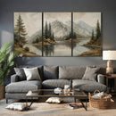 Vintage Mountain Landscape Wall Art Canvas Print Set, Rustic by MyGreatCanvas | Canvas Wall Art Prints | Photo Prints & Wall Decor
