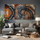 Tree Ring Triptych Canvas Wall Art — Set of 3 Wood Grain by MyGreatCanvas | Canvas Wall Art Prints | Photo Prints & Wall Decor