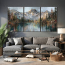 Drip Style Forest Lake Gold Art — Abstract Expressionist by MyGreatCanvas | Canvas Wall Art Prints | Photo Prints & Wall Decor