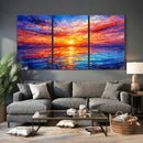 Colorful Knife Ocean Sunset Canvas — Orange Pink Teal by MyGreatCanvas | Canvas Wall Art Prints | Photo Prints & Wall Decor