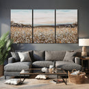Neutral Wildflower Field Canvas Wall Art — Beige Earth Tone by MyGreatCanvas | Canvas Wall Art Prints | Photo Prints & Wall Decor