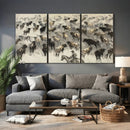 Cowboy Cattle Drive Canvas Wall Art, Western Longhorn Herd by MyGreatCanvas | Canvas Wall Art Prints | Photo Prints & Wall Decor