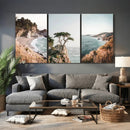 California Coast Canvas Wall Art Set, Big Sur McWay Falls by MyGreatCanvas | Canvas Wall Art Prints | Photo Prints & Wall Decor