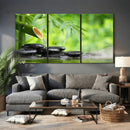 Bamboo Water Flow Black Stone Canvas | Zen Spa Nature by MyGreatCanvas | Canvas Wall Art Prints | Photo Prints & Wall Decor
