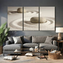 Zen Garden Stone Sand Canvas | Japanese Rock Garden Wall Art by MyGreatCanvas | Canvas Wall Art Prints | Photo Prints & Wall Decor
