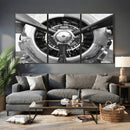 Vintage Propeller Plane Wall Art Canvas Print, Black and by MyGreatCanvas | Canvas Wall Art Prints | Photo Prints & Wall Decor