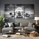 Airplane Wall Art Canvas Print, Black and White Jet Aircraft by MyGreatCanvas | Canvas Wall Art Prints | Photo Prints & Wall Decor