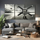 Vintage Airplane Wall Art Canvas Print, Black and White by MyGreatCanvas | Canvas Wall Art Prints | Photo Prints & Wall Decor