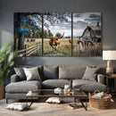 Texas Longhorn Canvas Wall Art, Rustic Farm Barn Bluebonnet by MyGreatCanvas | Canvas Wall Art Prints | Photo Prints & Wall Decor
