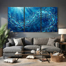 School of Fish Canvas Print | Blue Ocean Underwater Wall Art by MyGreatCanvas | Canvas Wall Art Prints | Photo Prints & Wall Decor