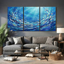 School of Fish Canvas Print | Blue Ocean Underwater Wall Art by MyGreatCanvas | Canvas Wall Art Prints | Photo Prints & Wall Decor